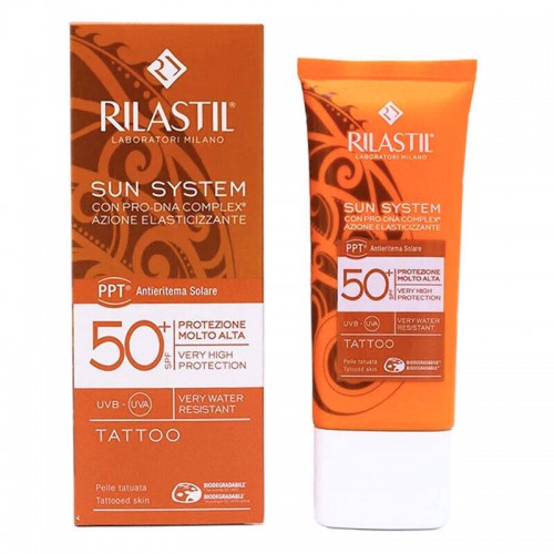 Rilastil Sun System Tattoo SPF 50+ Emulsione Solare Pelle Tatuata 75 ml